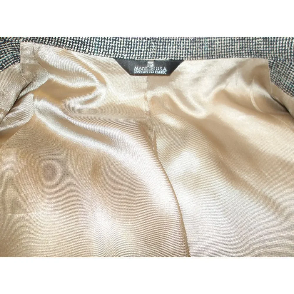 Vintage Polo University Club by Ralph Lauren Grey Wool Herringbone‎ Blazer